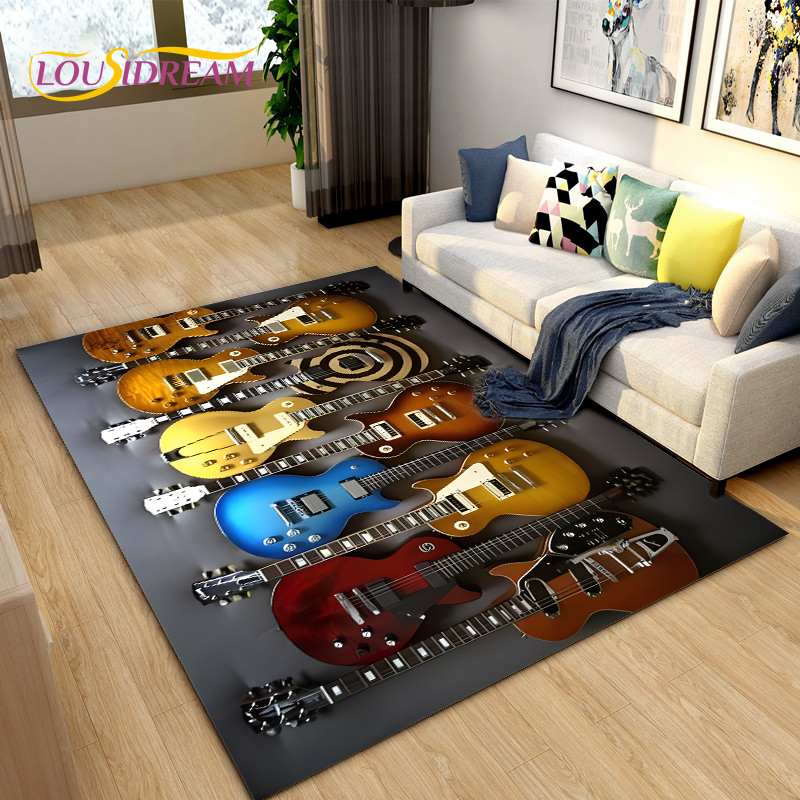 Outdoor Power Washer - Music Theme Electric Guitar Print Flannel