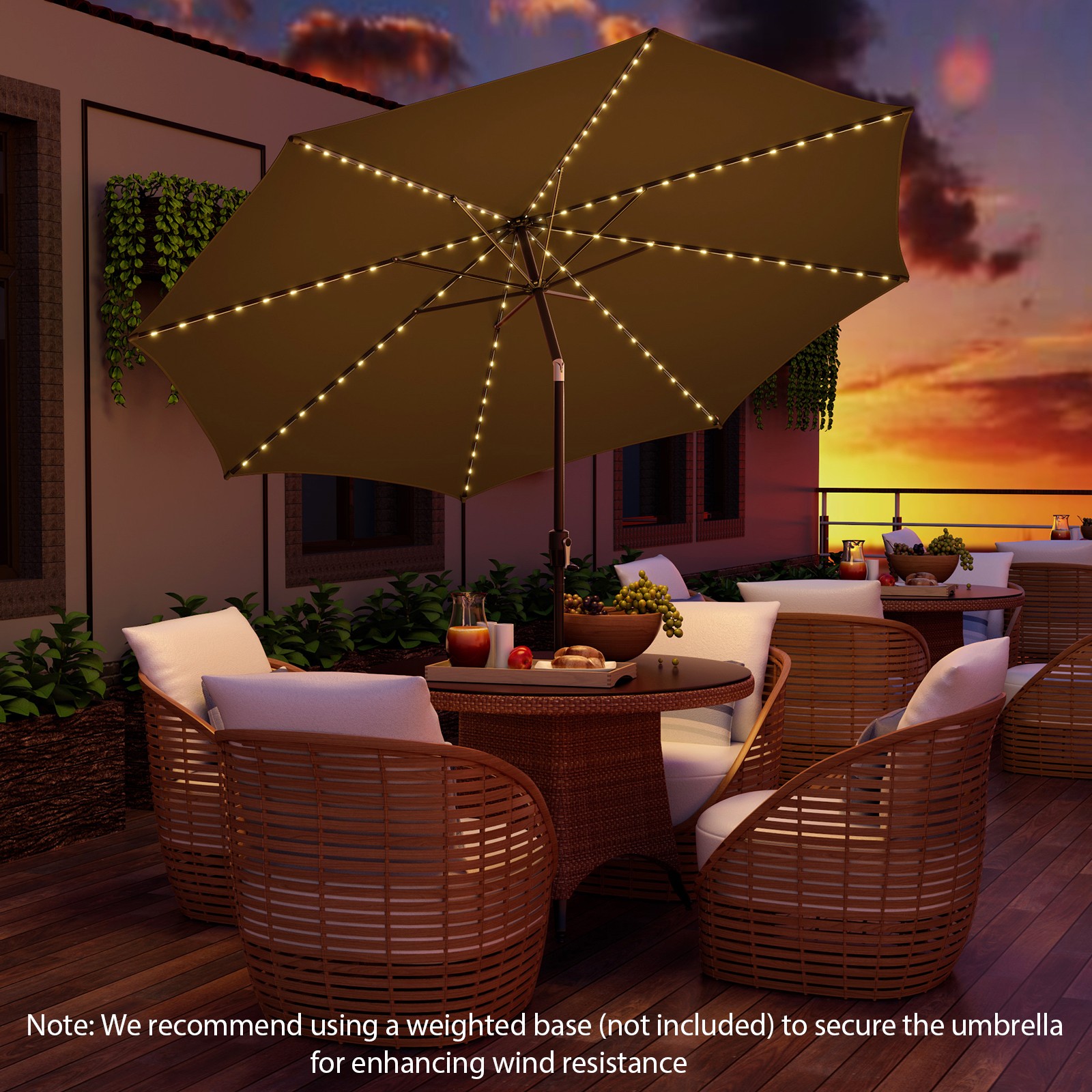 10 FT 112 LED Solar-Lighted Pa - Outdoor Power Vent 리뷰 및 가격
