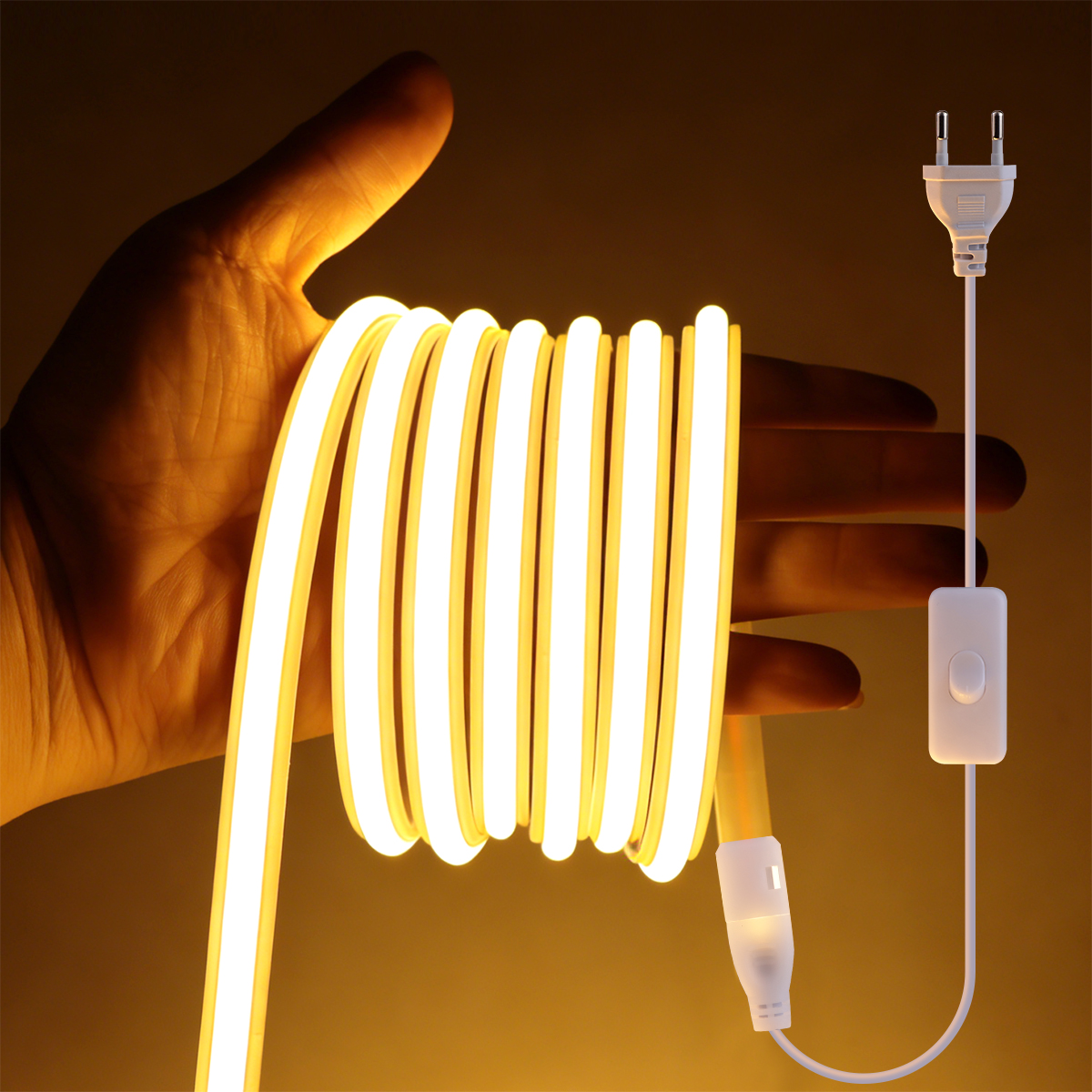 220V COB Led Strip High Densit - Power Switch Outdoor 리뷰 및 가격