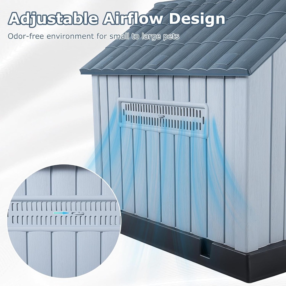 LEMBERI Large Plastic Dog Hous - Outdoor Power Vent 리뷰 및 가격