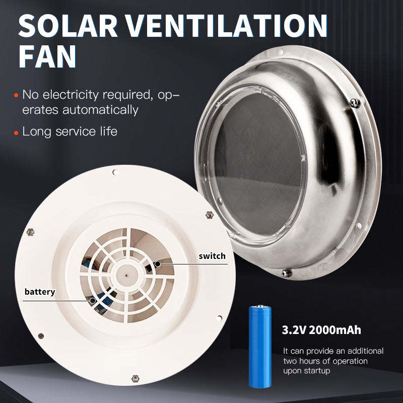 Solar Powered round Exhaust Fa - Outdoor Power Vent 리뷰 및 가격