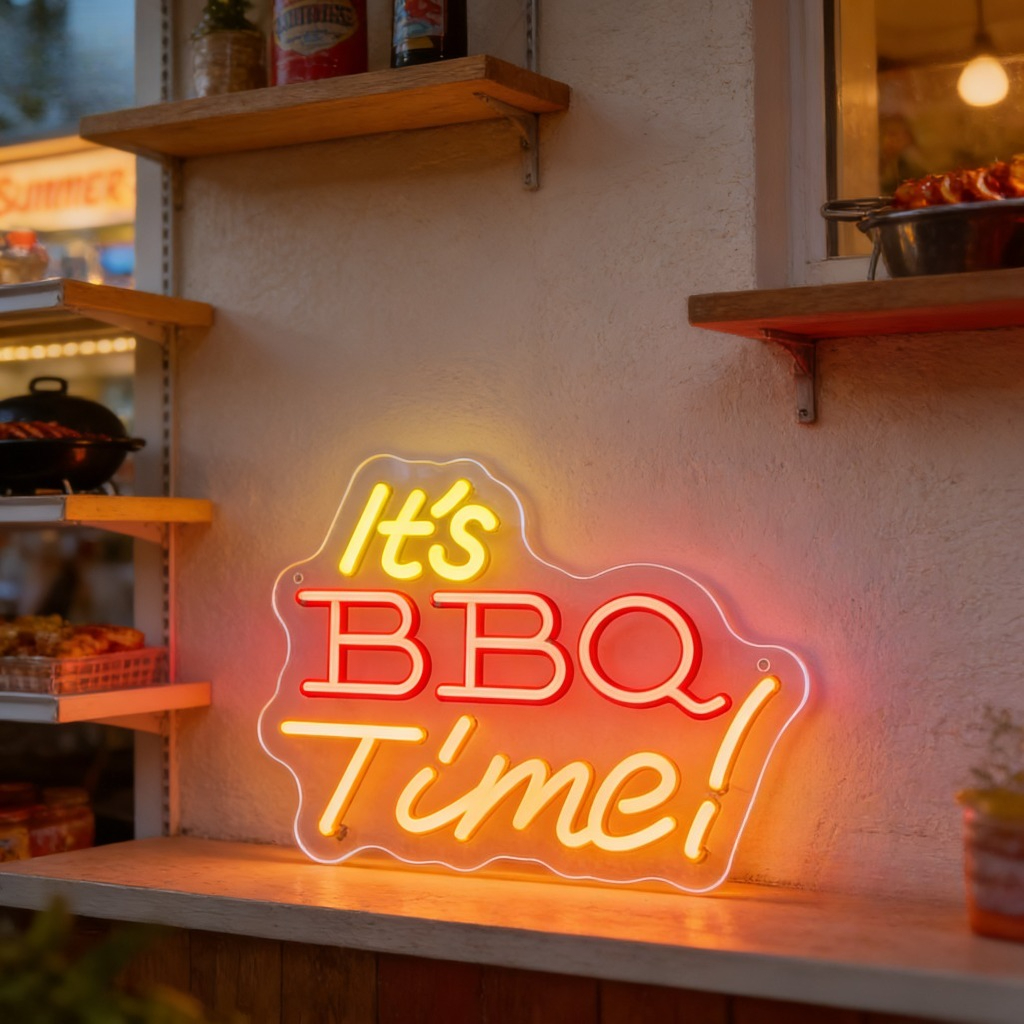 It's BBQ Time Neon Sign Family - Outdoor Power Grill 리뷰 및 가격