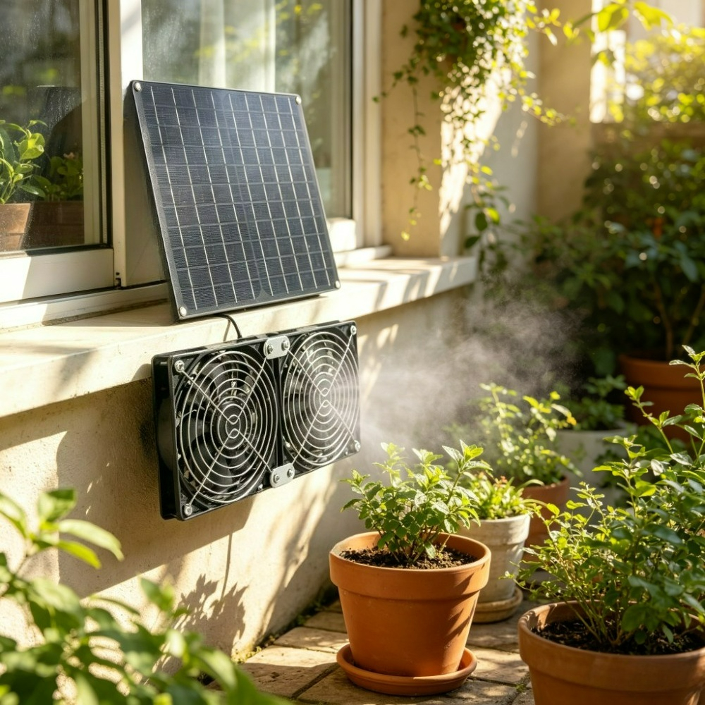 Solar Dual Cooling Fan Kit 20W - Outdoor Power Vent 리뷰 및 가격