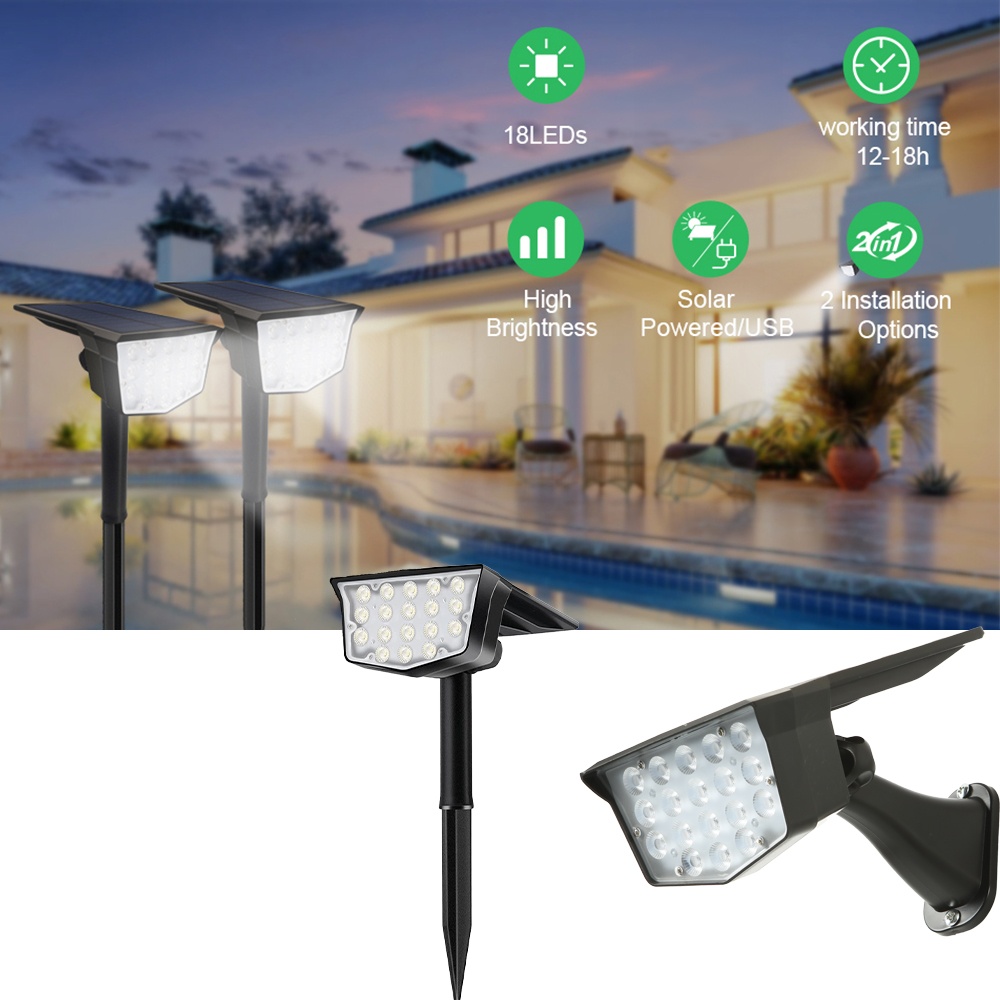 2Pcs Solar Outdoor Spot Lights - Power Switch Outdoor 리뷰 및 가격