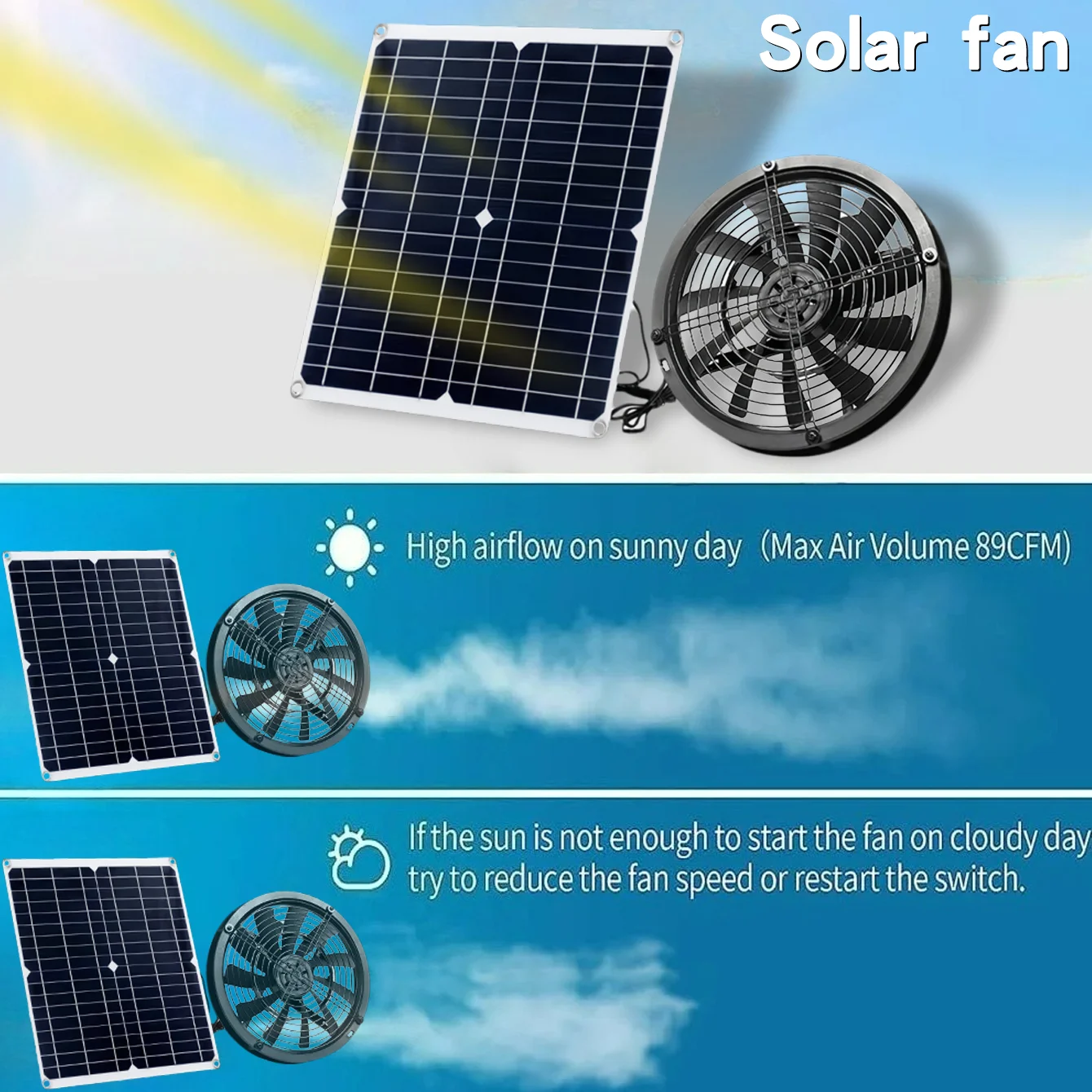 15-25W Self Powered Exhaust Fa - Outdoor Power Vent 리뷰 및 가격